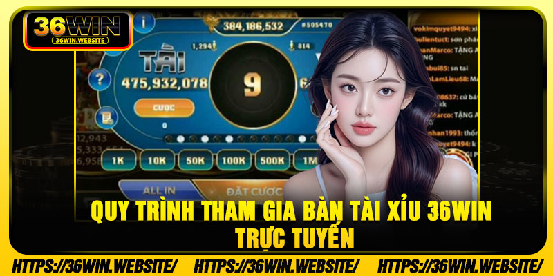 Quy trình tham gia bàn tài xỉu 36Win trực tuyến